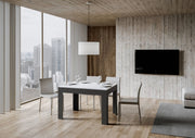 Tavolo Allungabile 120-180x90x77 cm Bibi Mix Bianco Spatolato