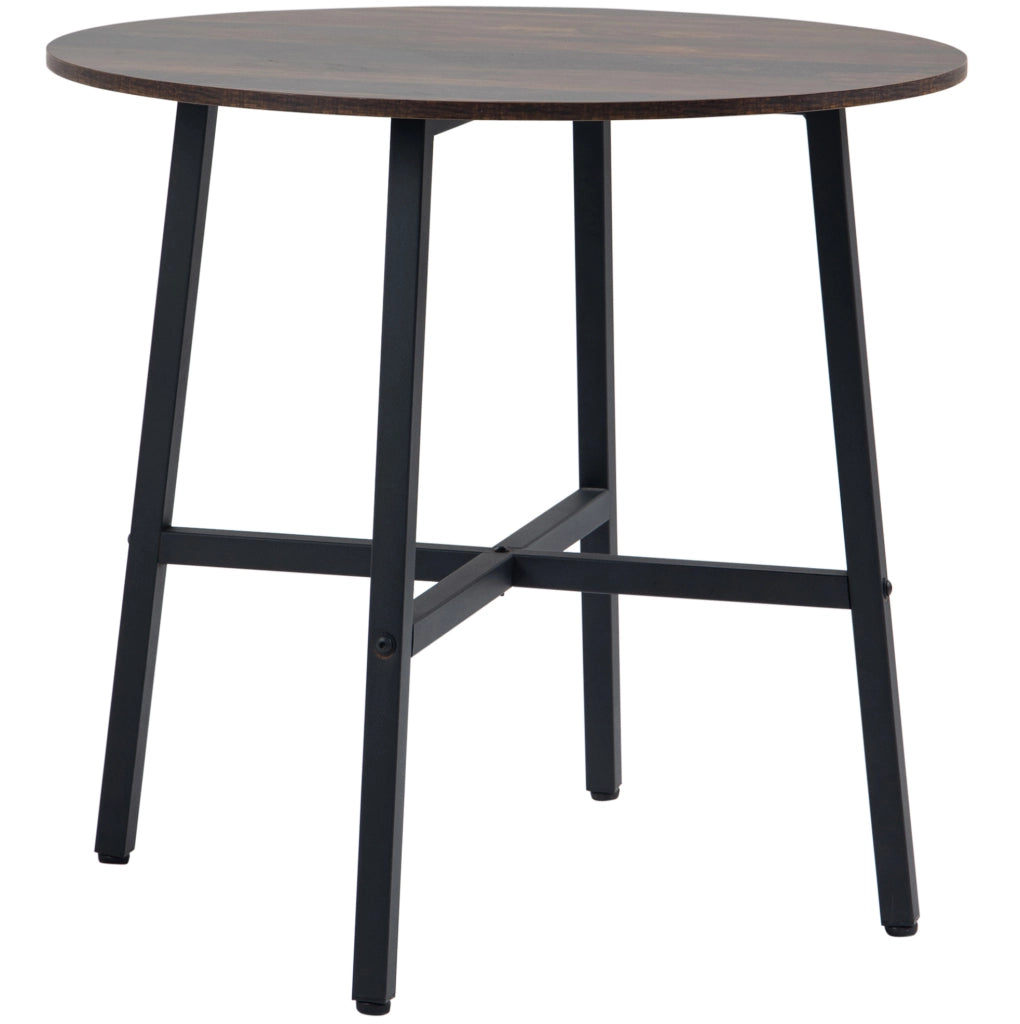 Tavolo da pranzo ?80 x 76 cm; per 4 persone; struttura in metallo; marrone