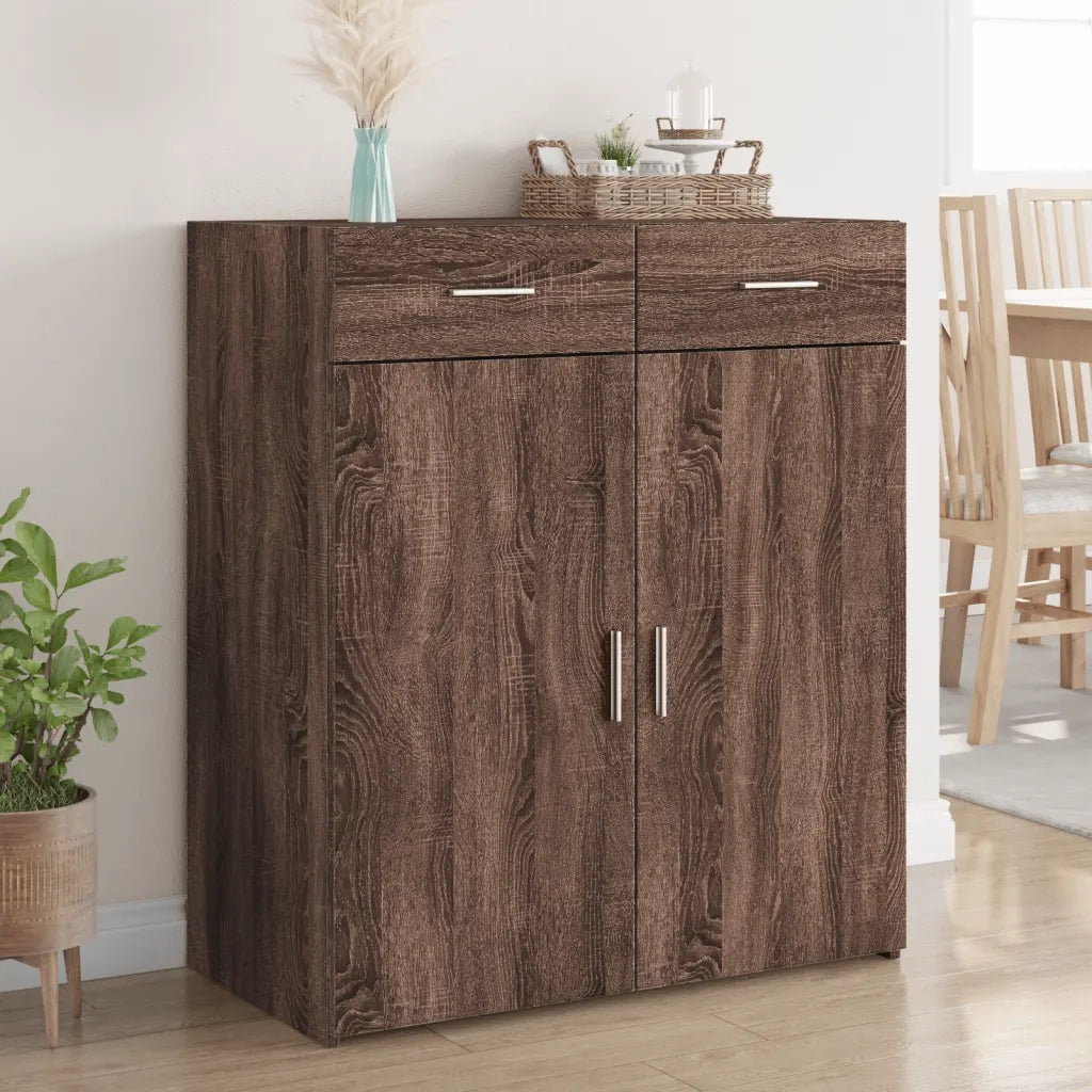 Credenza-Buffet-Armadio da cucina Rovere Marrone 80x42,5x93 cm in Legno Multistrato 112285