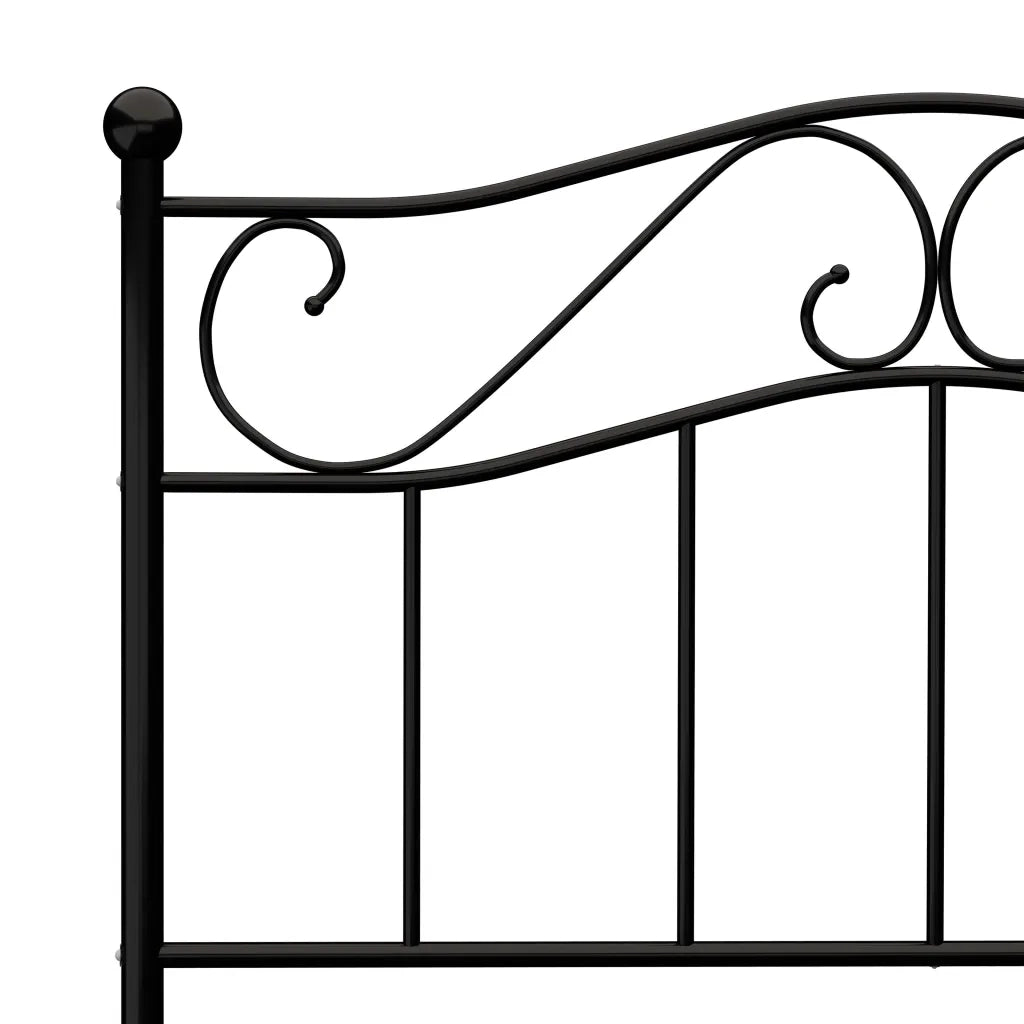 Giroletto-Struttura Letto Nero in Metallo 90x200 cm 314615