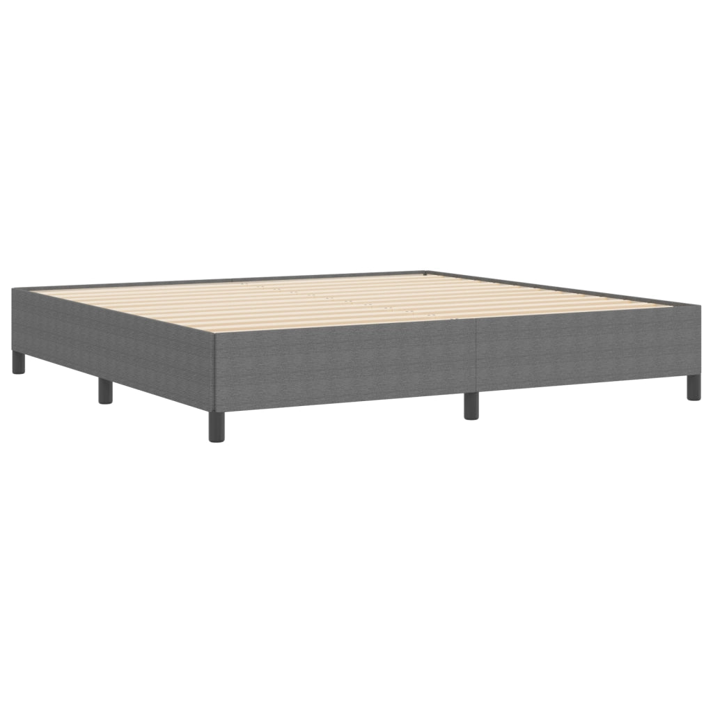 Struttura Letto Grigio Chiaro 200x200 cm Tessuto in Corduroy