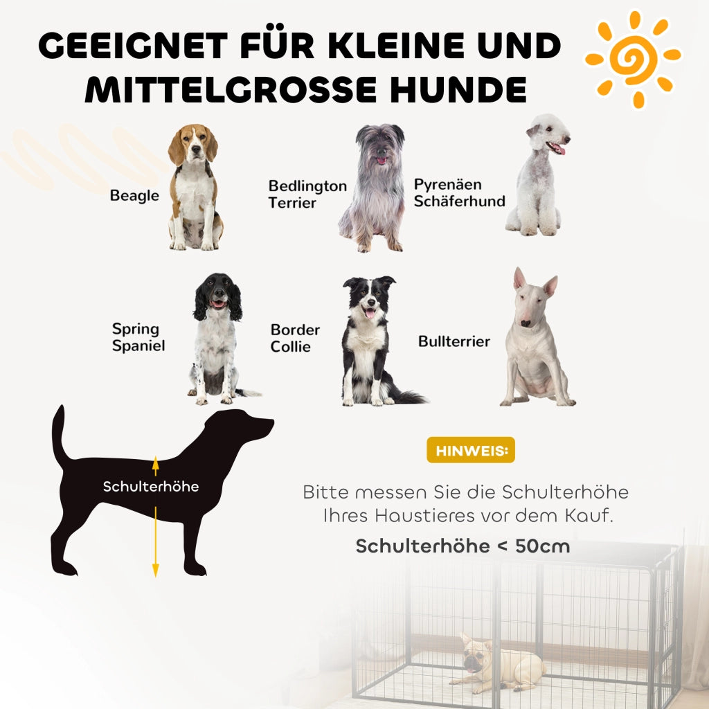 Recinzione per cani 2 pezzi ¨C zephmum ¨C grigio