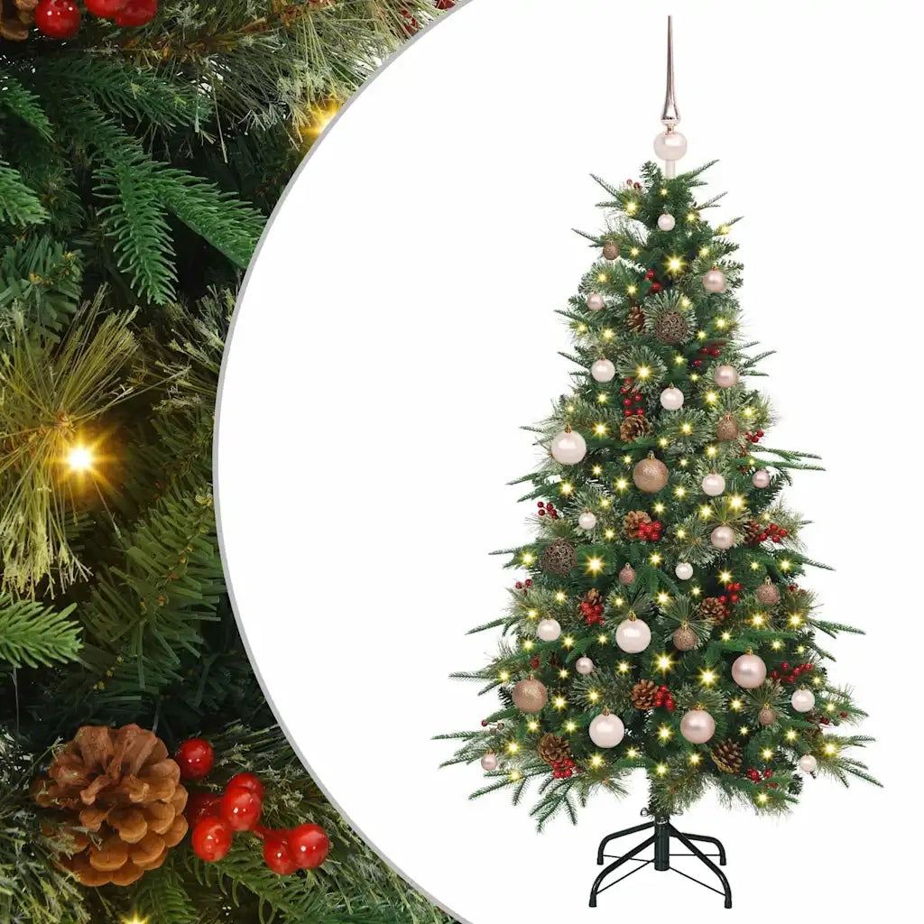 Albero di Natale | Decorazioni natalizie Artificiale con Rami Pieghevoli Verde 150 cm