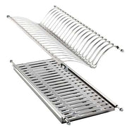 SCOLAPIATTI SCOLABICCHIERI ACCIAIO INOX  CON VASCHETTA L.CM 90