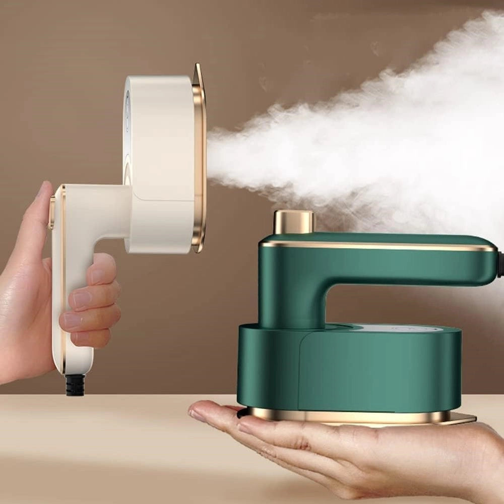 Trade Shop - Mini Ferro Da Stiro Elettrico Portatile Pieghevole Stiratura A Secco Vapore Per Viaggi -