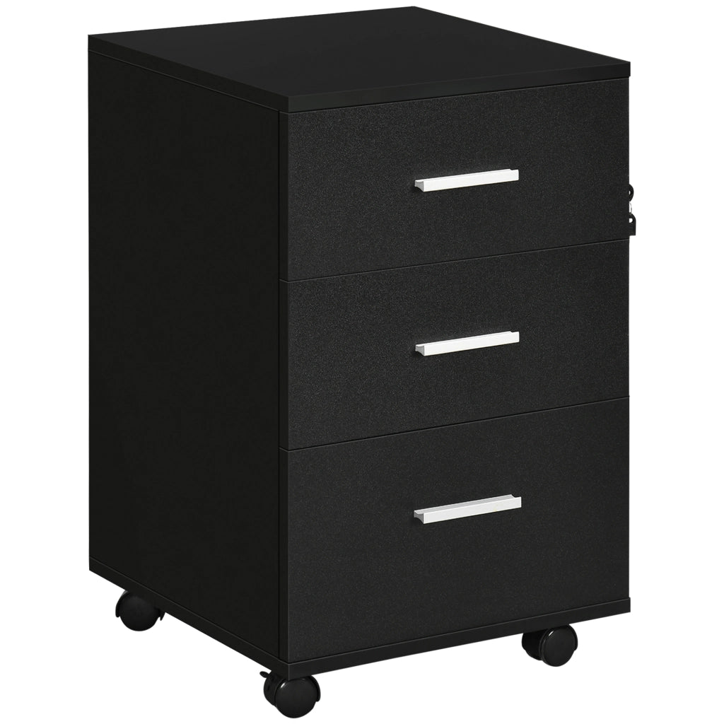 Scrivania con cassetti ¨C zephmum ¨C nero 40x40x61,5 cm