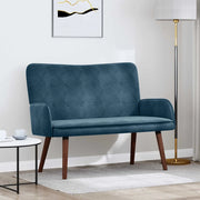 Sofa a Due Posti Blu 115 x 61 x 87 cm Velluto