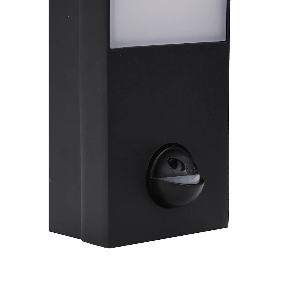 Applique con LED e Sensore 2 pz Nere in Alluminio Pressofuso 4006263