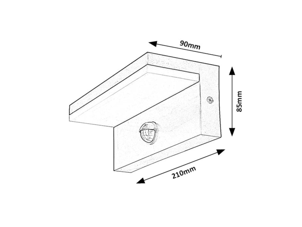 Applique esterno bianco PIR CCT LED 9W IP54 Zaragoza