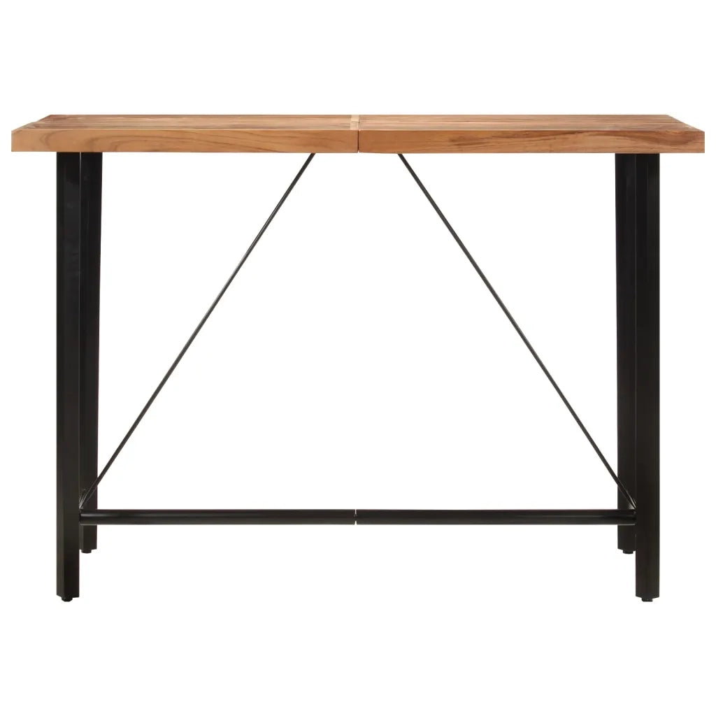 Tavolino da Bar 150x70x107 cm Legno Massello di Acacia e Ferro