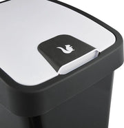 Contenitore per rifiuti con coperchio soft-touch 60 l - Grafite - Qualità premium contenitore per rifiuti 60 litri