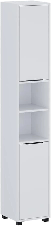 cassettiera da bagno Alina, Bianco, 60 x 86 cm con 3 scomparti, per la conservazione in bagno e combinabile con mobili