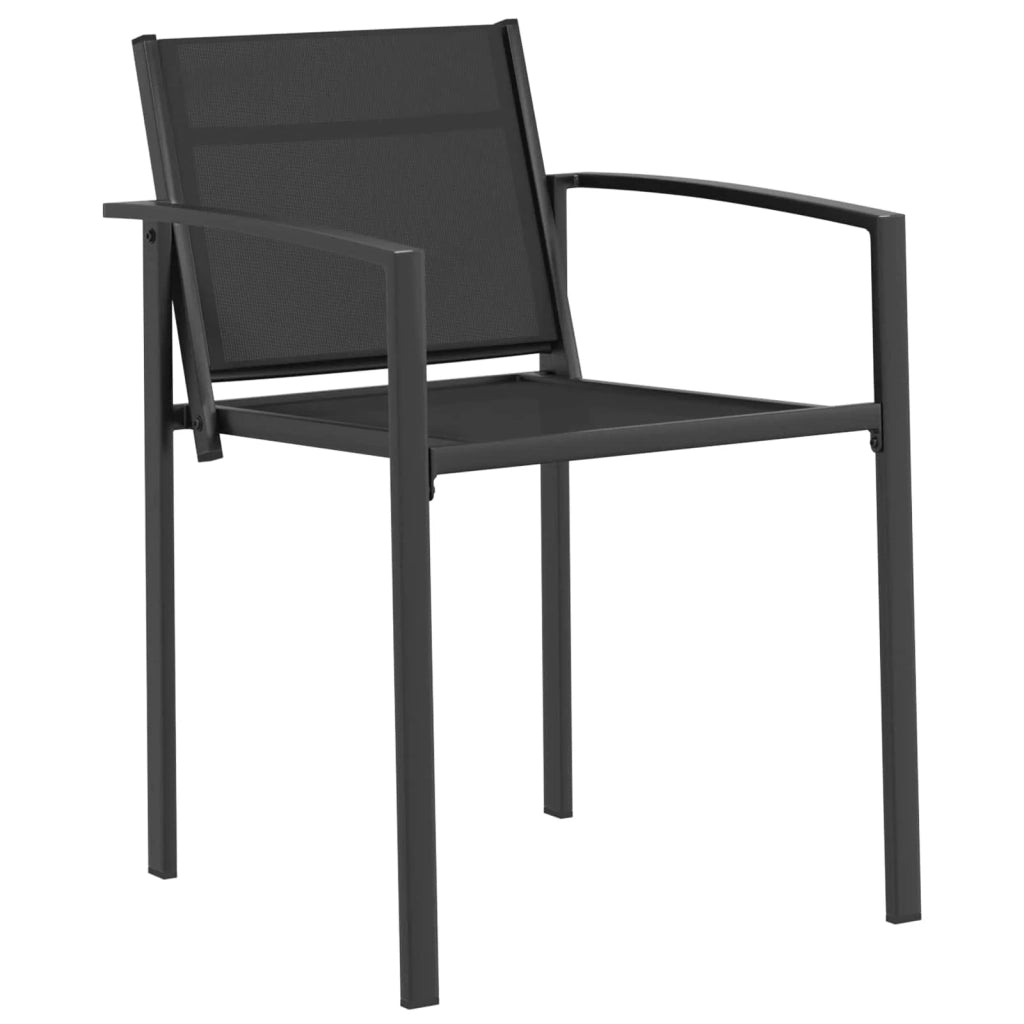 Set di Mobili da Esterno 5 pcs Nero e antracite Textilene