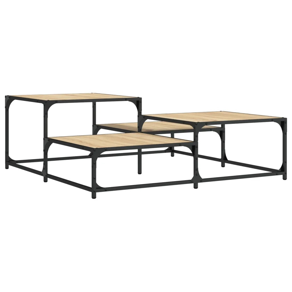 Tavolino Salotto Rovere Sonoma 107x107x40 cm Legno Multistrato 837753