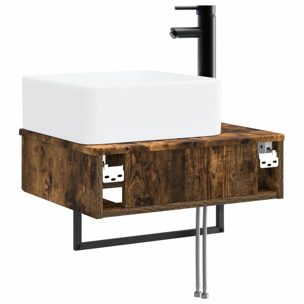 Lavabo da Parete Rovere Fumo 50 x 41 x 39 cm
