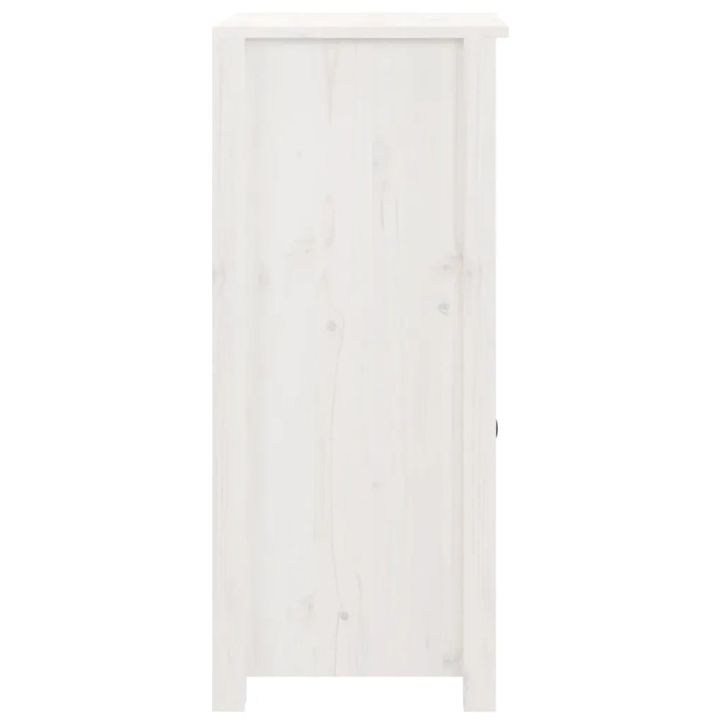Credenze 2 pz | Madia | Buffet da pranzo | Armadio da pranzo Bianche 40x35x80 cm in Legno Massello di Pino