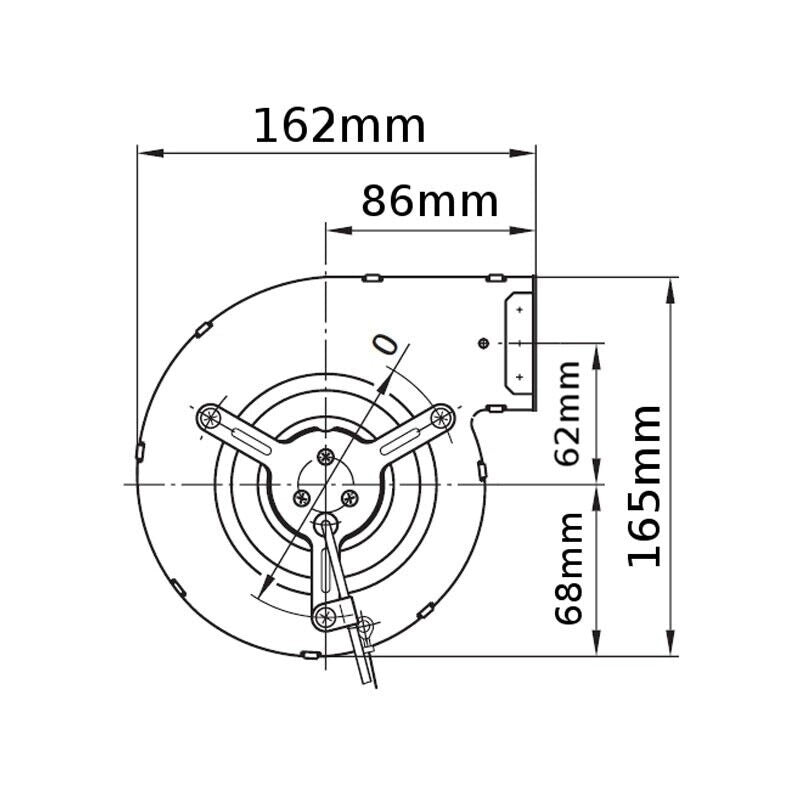Ricambistufeapellet Motore Ventilatore CENTRIFUGO EBM D2E097-BE01-02 per Stufa A Pellet 54W 147MM SF