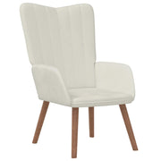 Poltrona Relax | Sedia Relax Bianco Crema in Velluto