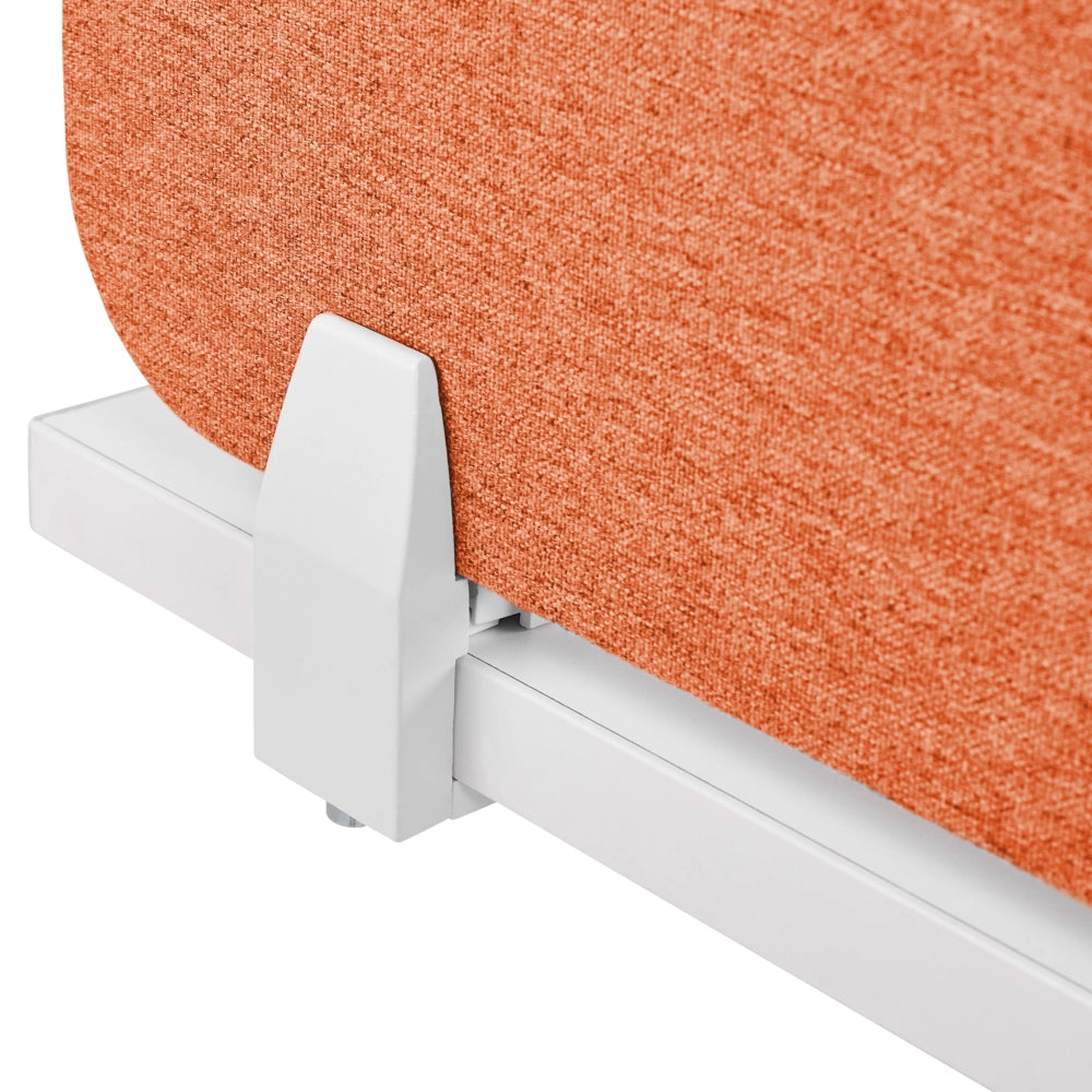 Pannello Divisorio Fonoassorbente per scrivania in PET rosso chiaro 130 x 40 cm tavolo ufficio