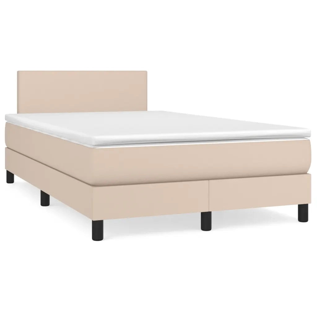 Giroletto Molle Materasso e LED Cappuccino 120x190cm Similpellecod mxl 91846