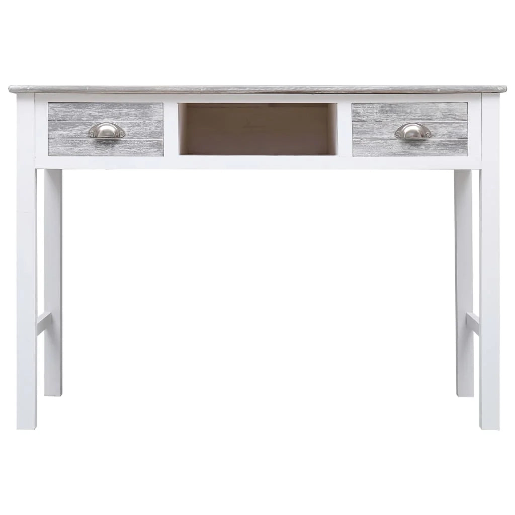 Scrivania tavolo postazione di lavoro mobile per computer studio 110 x 45 x 76 cm legno grigio 02_0023821