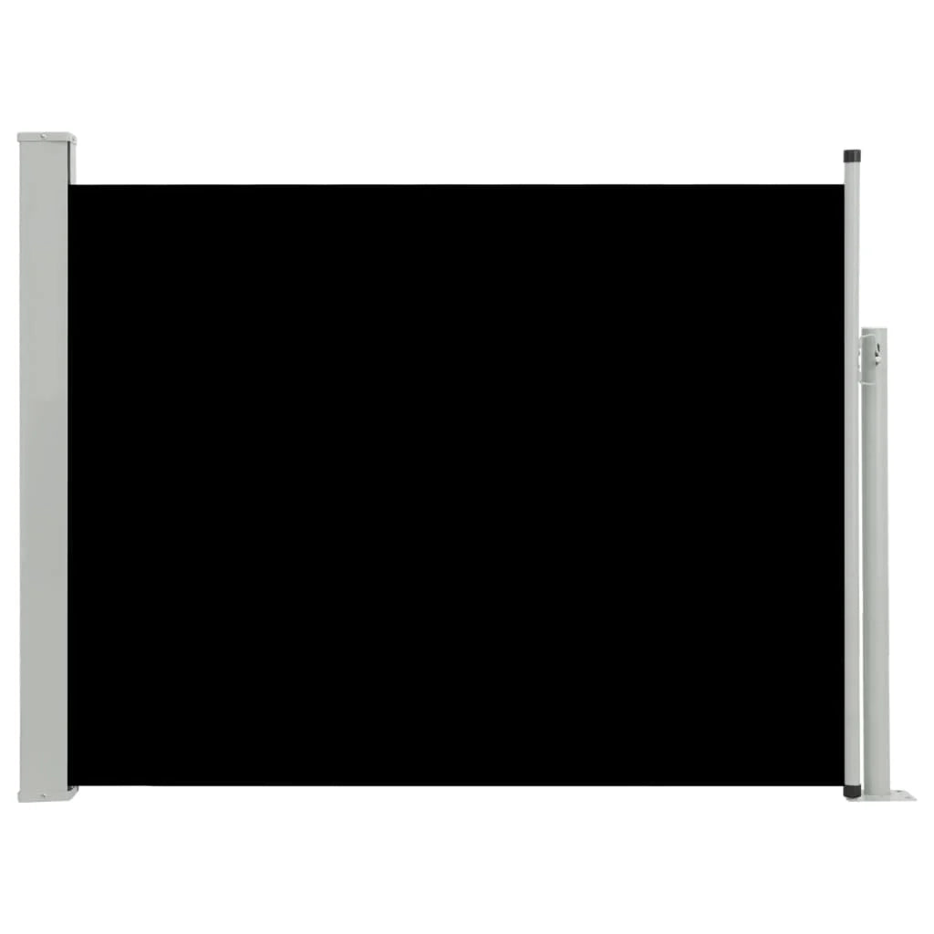 Tenda da sole laterale retrattile 140 x 500 cm nera 02_0007259