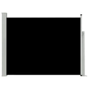 Tenda da sole laterale retrattile 140 x 500 cm nera 02_0007259