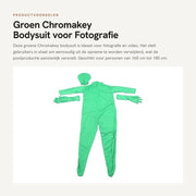 Costume completo a corpo intero chroma key - adatto per altezze da 160 a 180 cm - invisibile per la post-produzione - senza pieghetti e morbido - verde jumpsuit