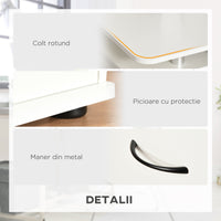 Scrivania da Ufficio con Ripiano 120x55x85 cm in Truciolato Bianca