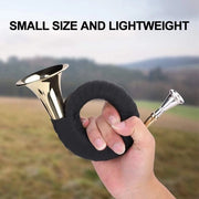 Set di corno da caccia miniatura in ottone con chiave Bb portatile per attività all'aperto