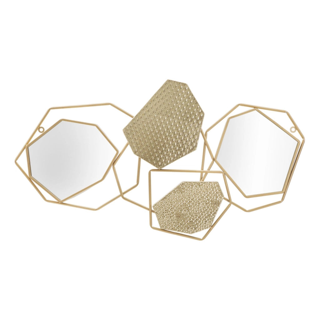 Specchio con Cornice VKH501, Oro, Metallo, 91x4x52 cm