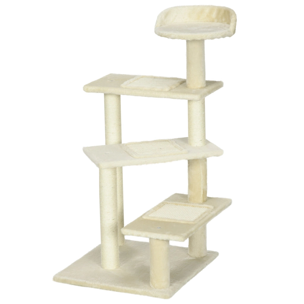 Letto per Gatti Rascador Grande con Posti per Ara?ar ¨C Zephmum ¨C Beige 50x50x100 cm