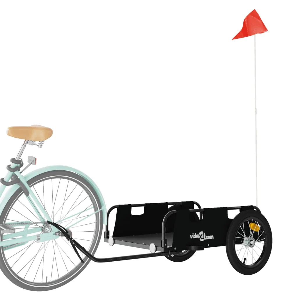 Rimorchio per trasporto biciclette tessuto Oxford ferro nero 02_0044400