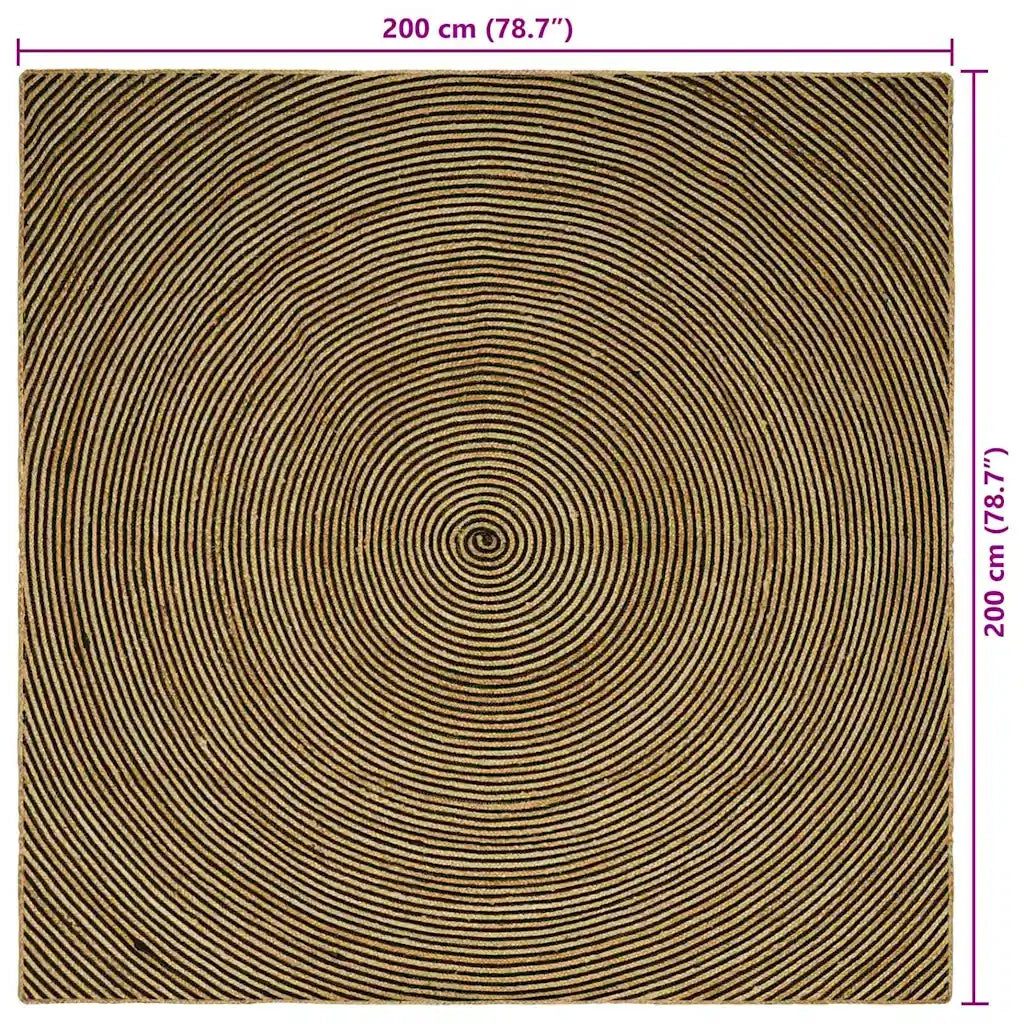 Tappeti per area Nero 200 x 200 cm Juta 42010746