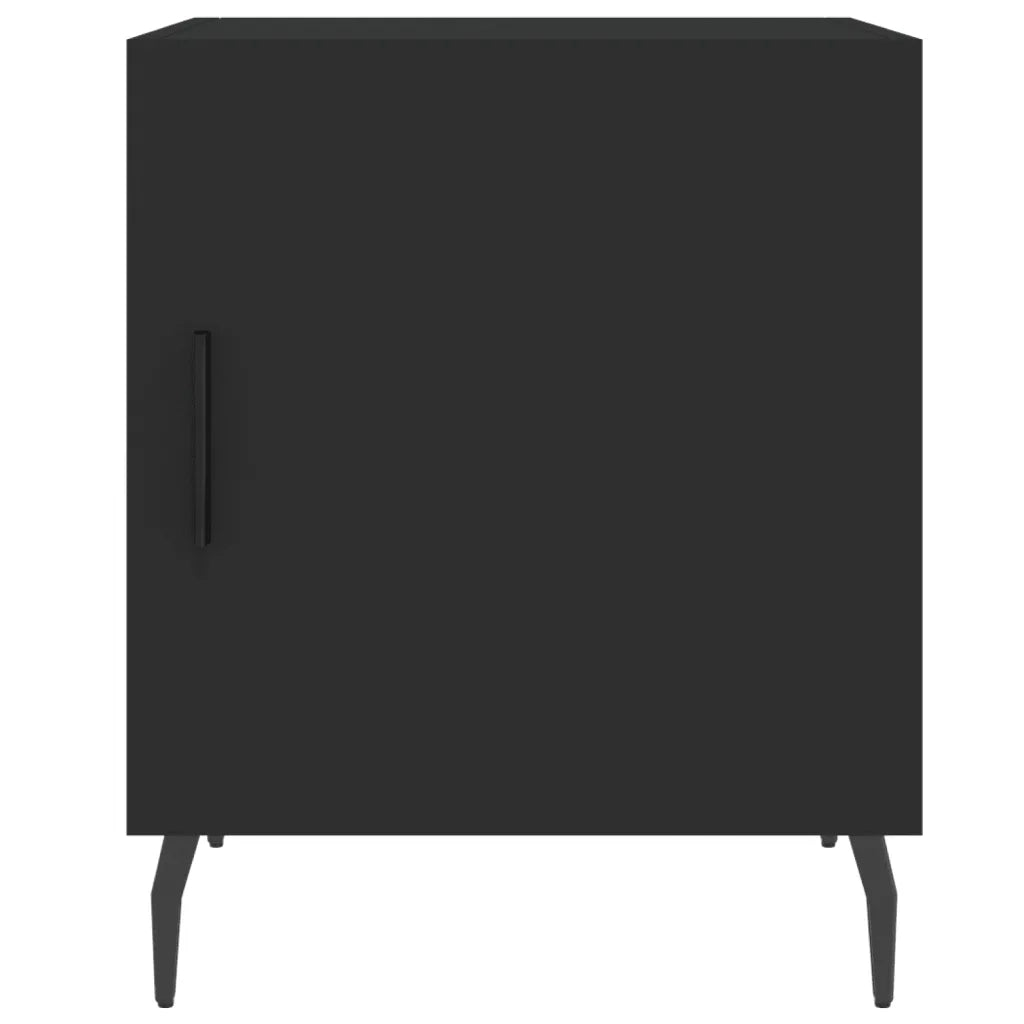 Comodino | Armadio da Notte | Mobiletto da notte Nero 40x40x50 cm in Legno Multistrato