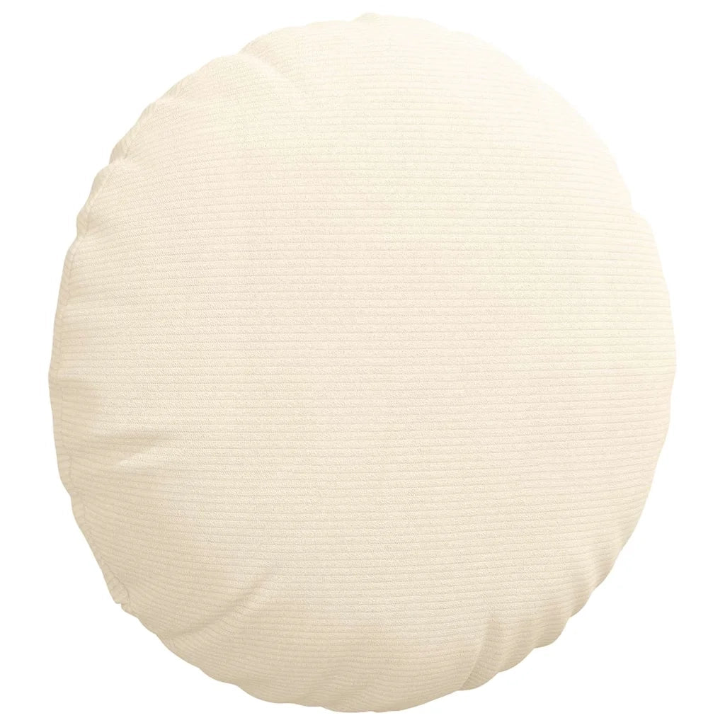 Cuscini per Seduta 2 pcs Crema Ø50 x 19 cm Tessuto in Cords