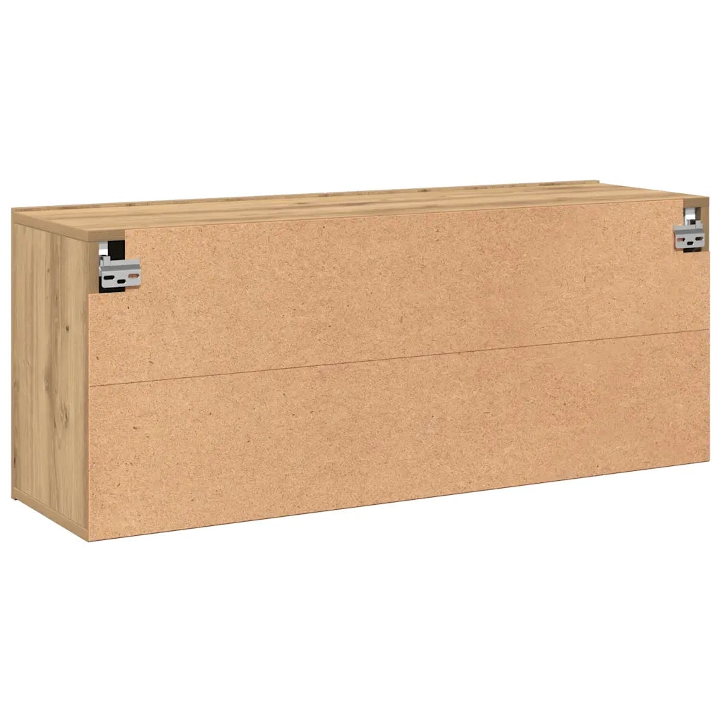 Mobile TV a Parete Rovere Artigianale 100x30x41 cm 857671