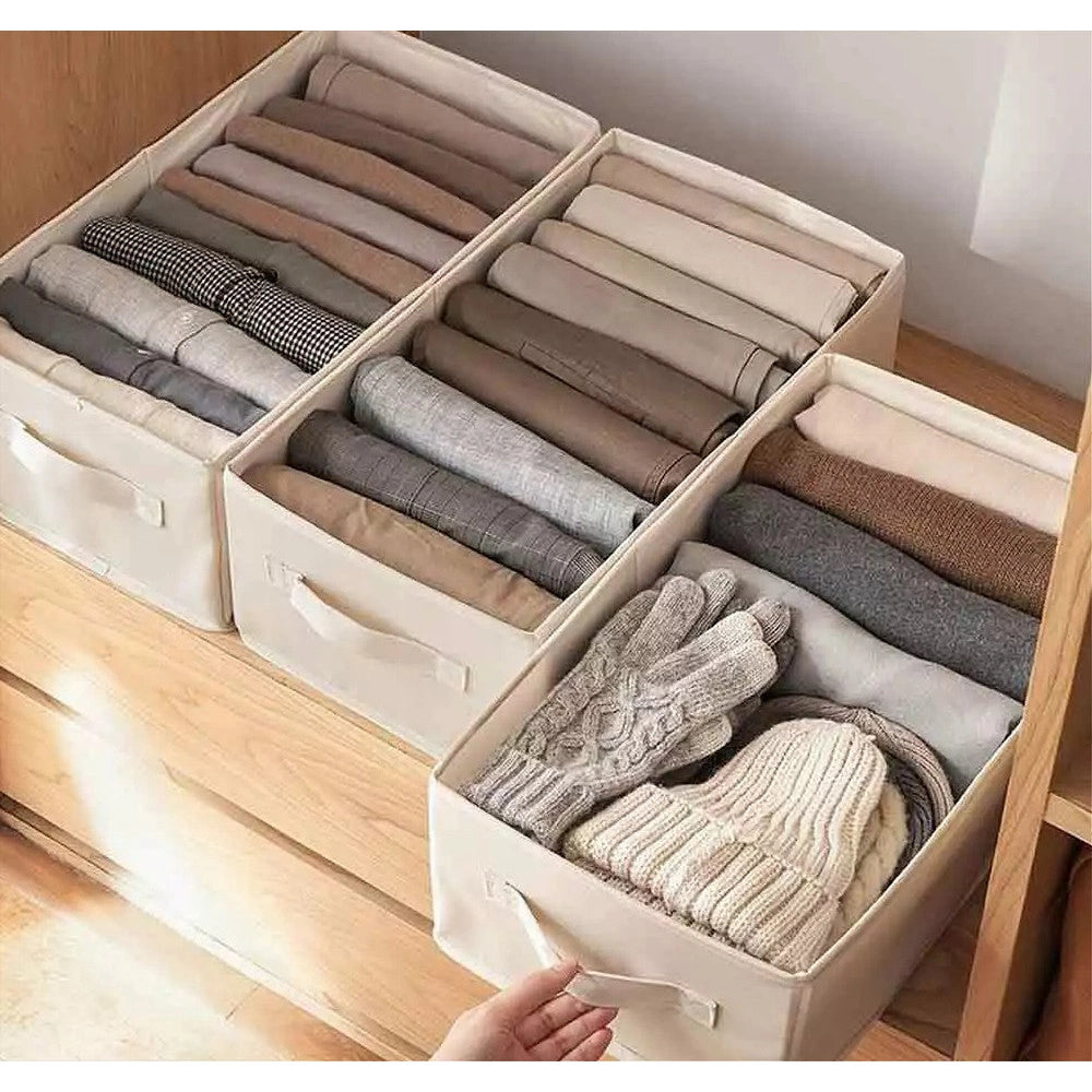 Trade Shop - Organizer Salvaspazio Per Armadi Scatola Pieghevole 9 Scomparti 36x20x25cm 87402 -