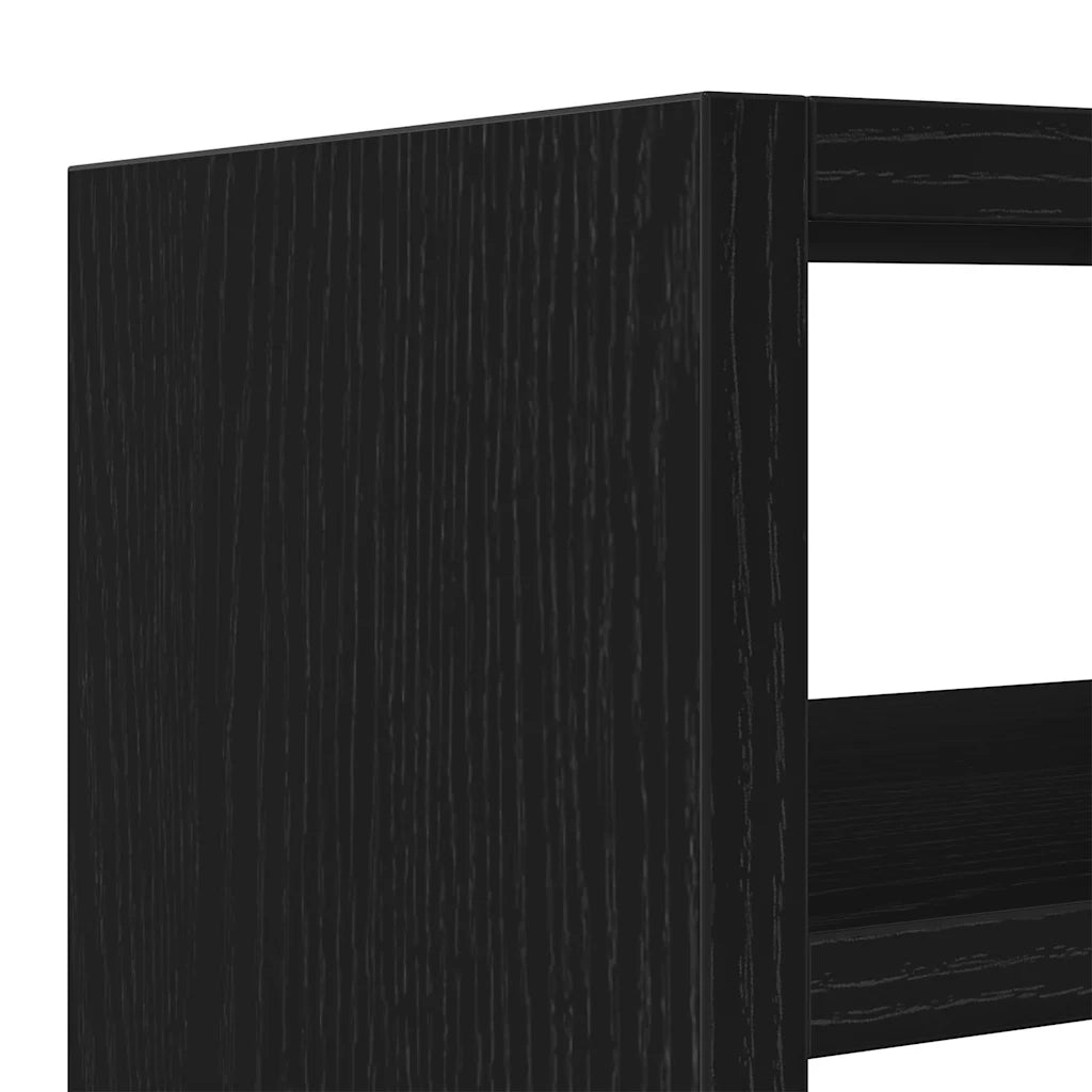 Supporto Monitor con Organizzatore Rovere Nero in Truciolato 868087