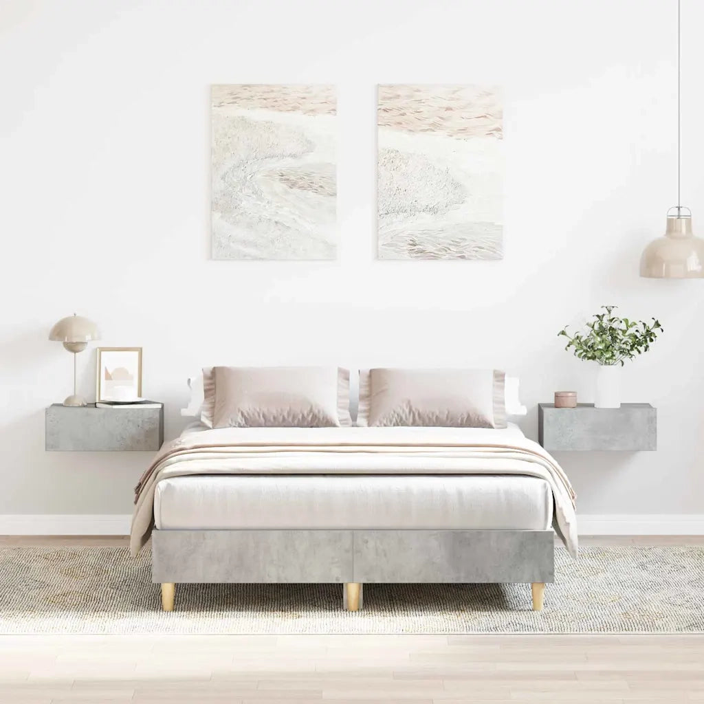 Struttura del letto Grigio cemento 193 x 123 x 25 cm 861078