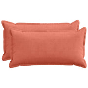 Federa 2 pz HOUTEN Rosso Arancio 40 x 80 cm corduroy 918178