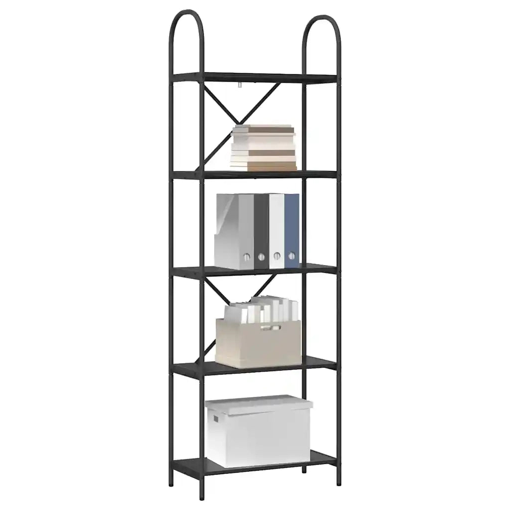 Libreria Rovere Nero 60 x 30 x 183 cm Legno multistrato 879905