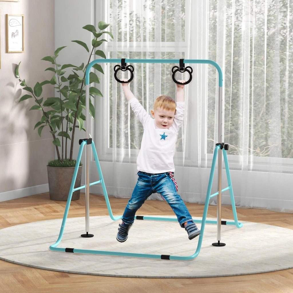 Barra orizzontale regolabile per bambini con anelli ¨C zephmum ¨C ciano
