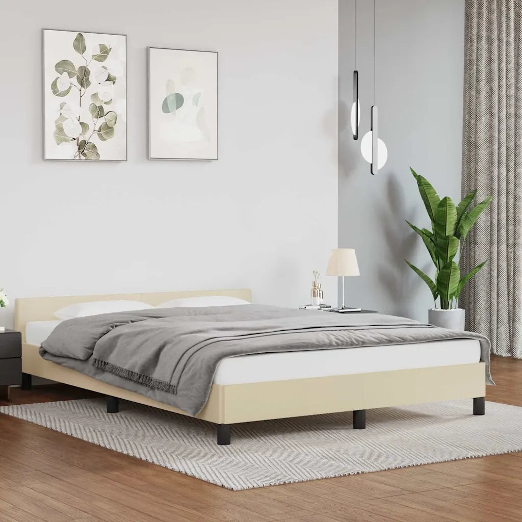 Giroletto con Testiera senza Materasso Crema 140x190 cm 347497