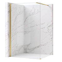Parete Doccia Rea Flexi Transparent / Brush Gold 70