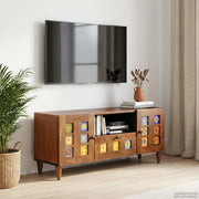 Mobile TV Noce 105 x 33 x 46 cm Legno di mango massello 4018238