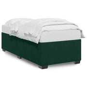 Letto singolo | Letto per adulti | Giroletto senza Materasso Verde Scuro 100x200 cm in Velluto