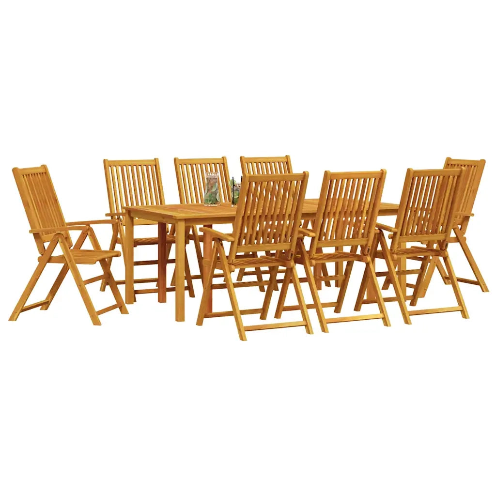 Set da Pranzo per Giardino 9 pcs Marrone 3375622