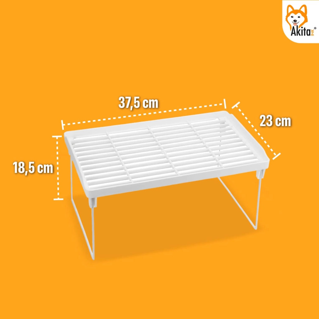 Set 4 Scaffali Portaspezie Akitaink Impilabili Bianchi