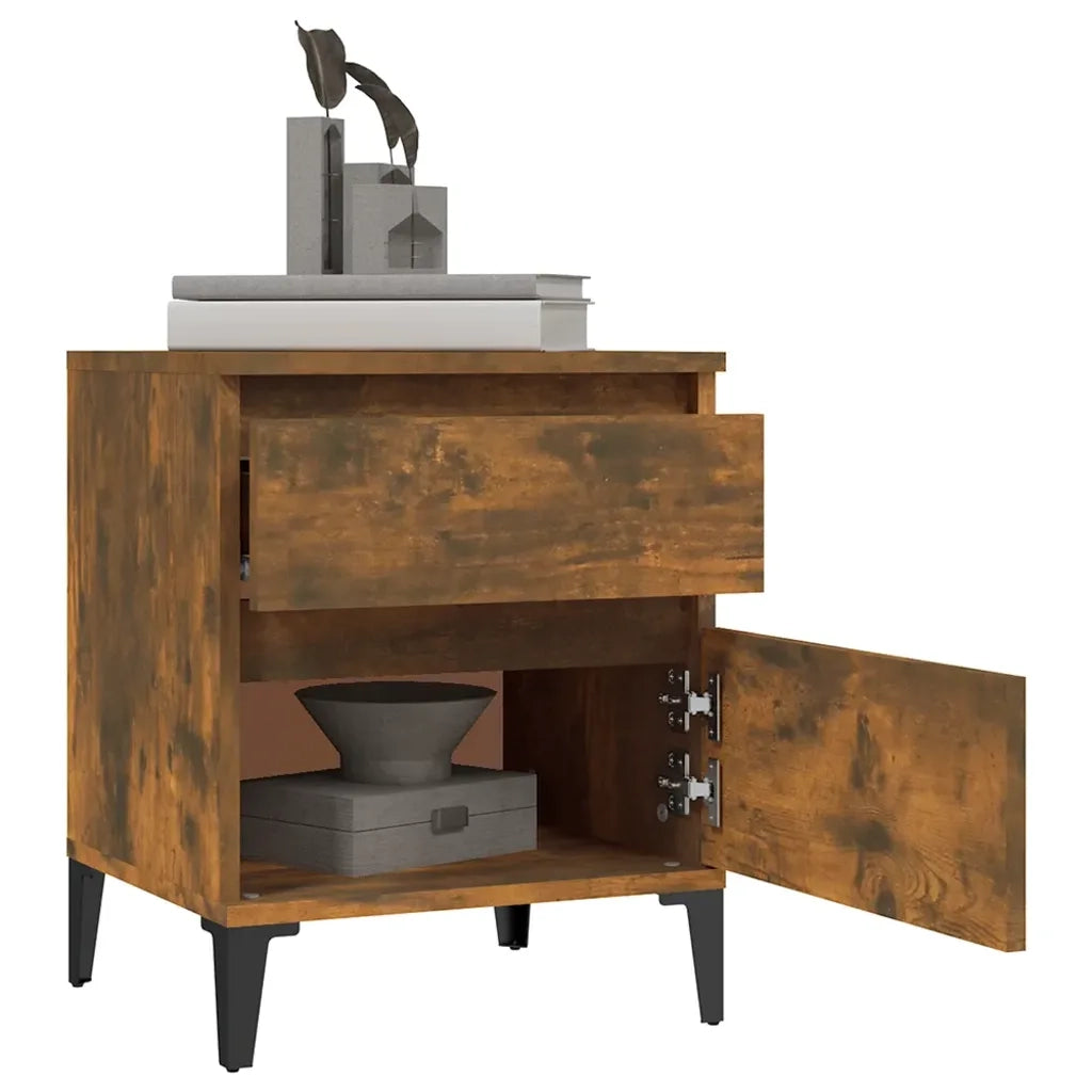 Comodino Rovere Fumo 40x35x50 cm cod mxl 49412